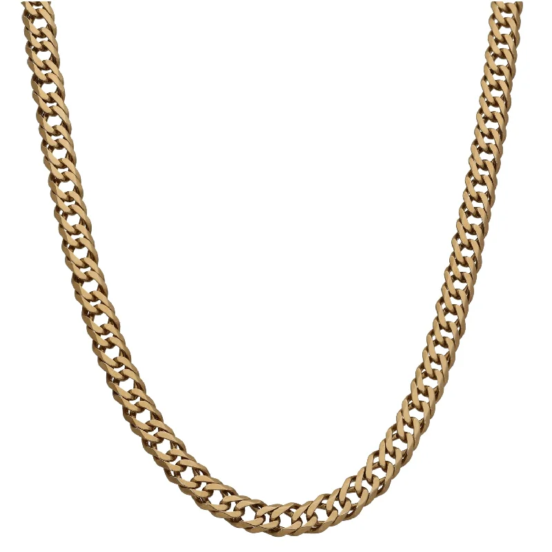 Women’s pearl necklaces-9ct Gold Curb Chain 32"