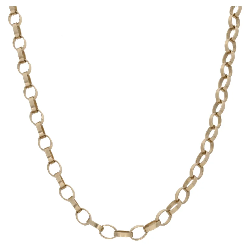 Women’s gold pendant necklaces-9ct Gold Belcher Chain 20"