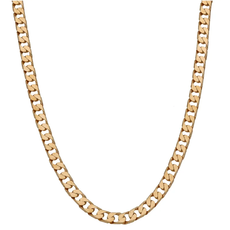 Women’s delicate necklaces-9ct Gold Curb Chain 20"