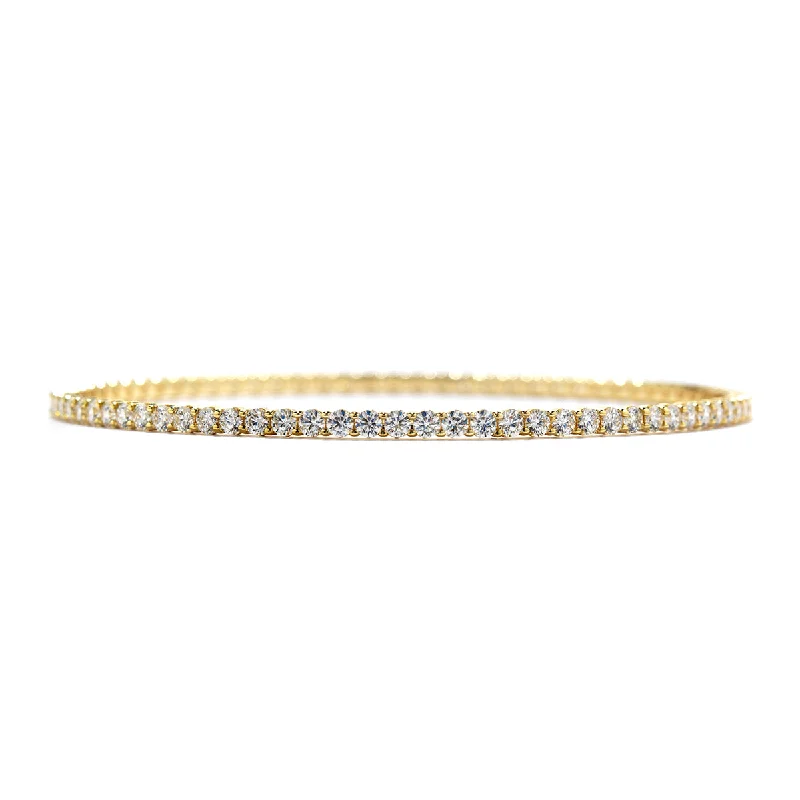 Women’s unique halo engagement rings-18K YELLOW GOLD 57 FULL CUT DIAMONDS=0.18-0.23 CTS CLASSIC ETERNITY BAND, SIZE 7.5