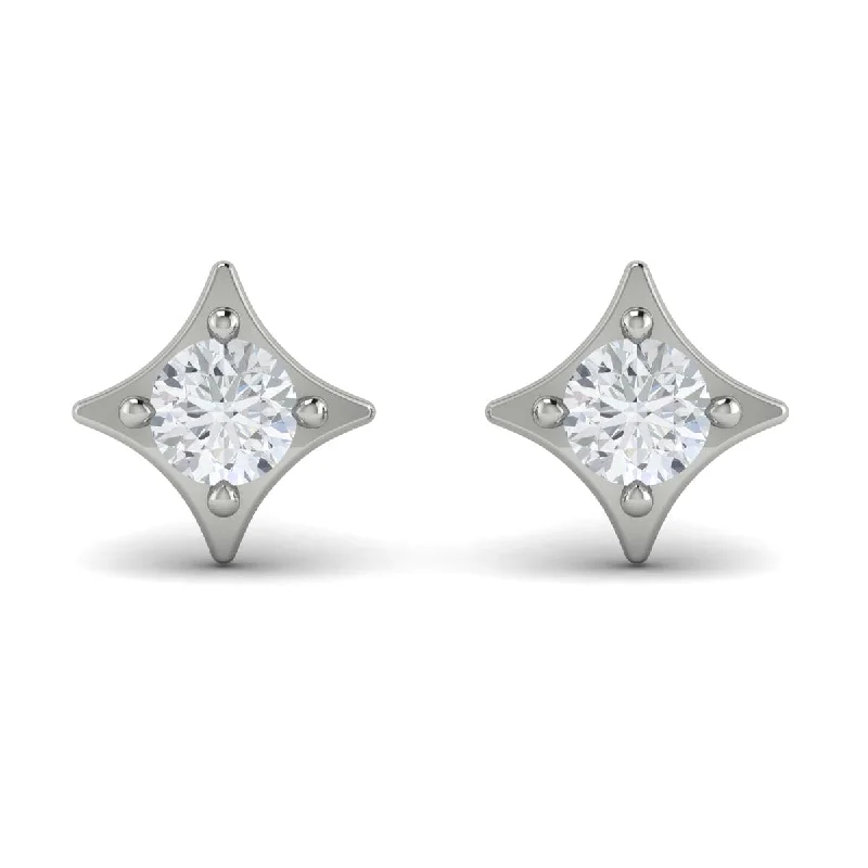 Women’s gold hoop earrings-Diamond Vlora Star Stud Earrings