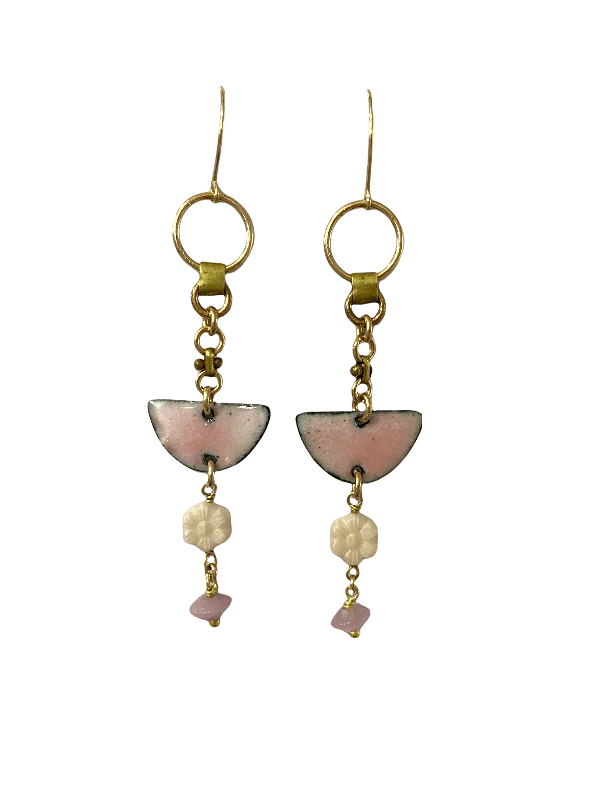 Women’s studded earrings-THINK PINK EARRINGS