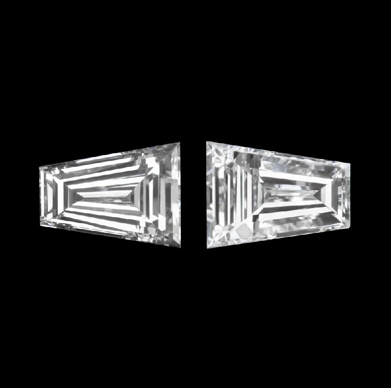 Women’s Art Deco engagement rings-NATURAL DIAMOND TAPERED BAGUETTE PAIR 0.33ct LOOSE ACCENT STONES F-G VS2-SI1