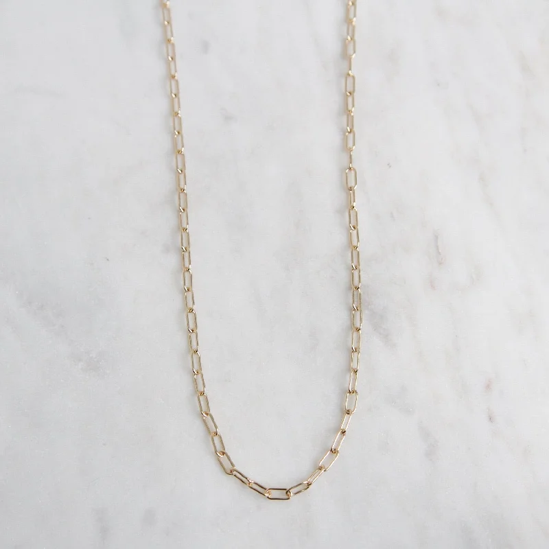 Women’s personalized necklaces-14k Yellow Gold Link Chain ~ 18" 2.6mm