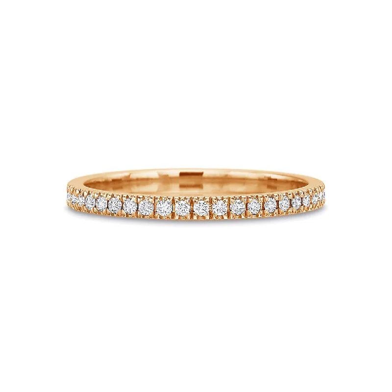 Women’s yellow gold engagement rings-New Aire Full Round Brilliant Diamond Eternity Band