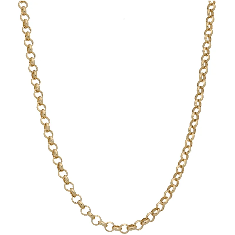 Women’s chunky necklaces-9ct Gold Belcher Chain 18"