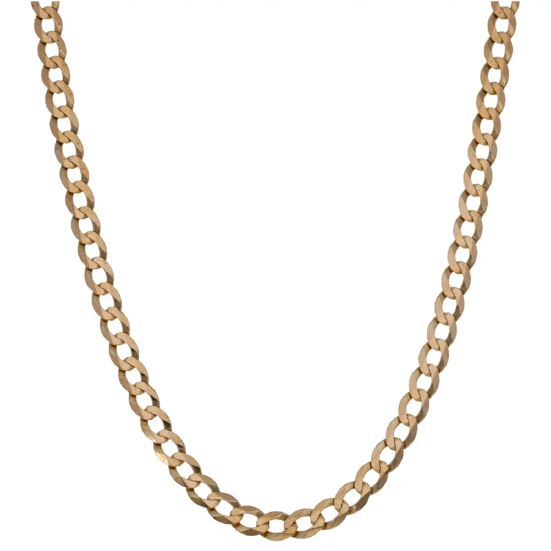 Women’s silver necklaces-9ct Gold Curb Chain 20"