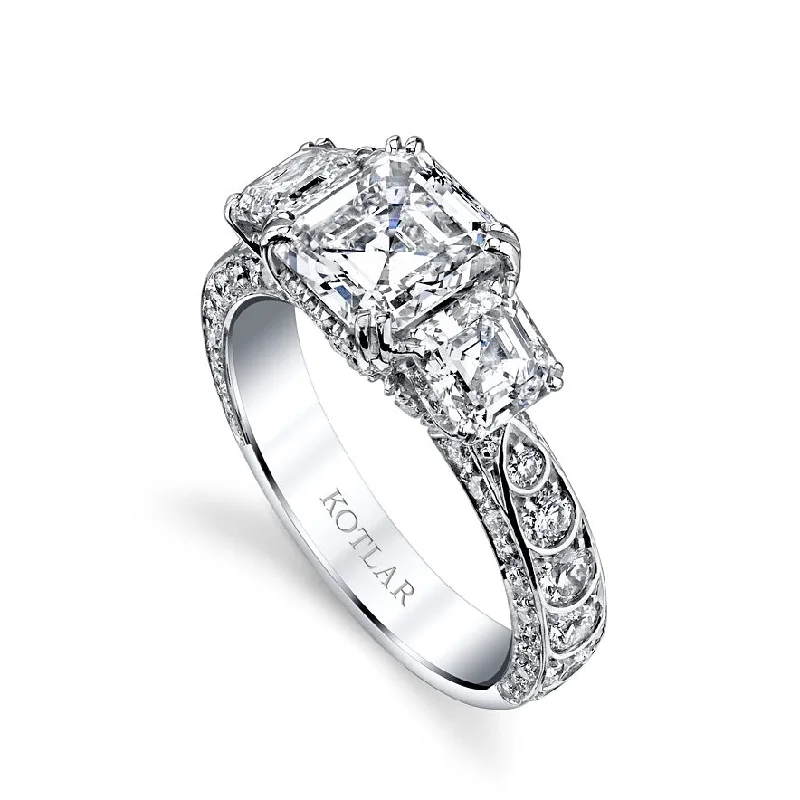 Women’s white gold engagement rings-PLATINUM RING 1 AS DIAMOND 2 AS DIAMONDS 84 FC MELE DIAS=4.11 TCW