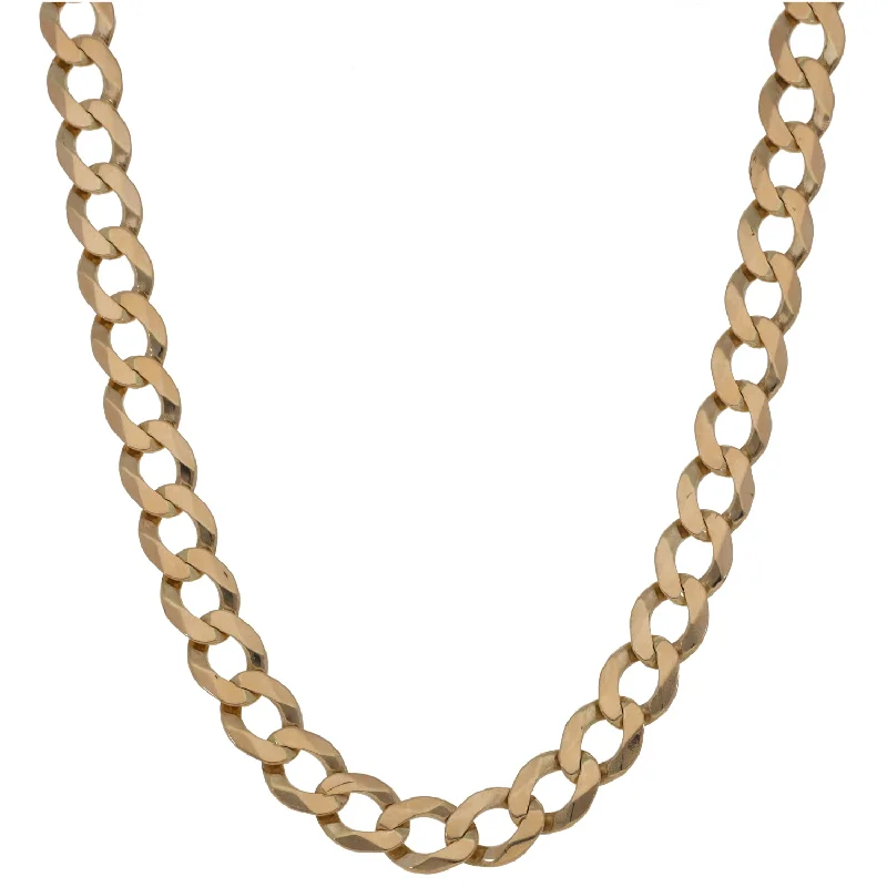 Women’s statement necklaces-9ct Gold Curb Chain 24"