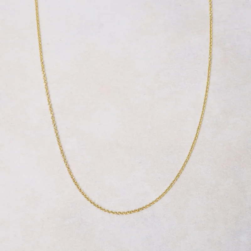 Women’s stylish necklaces-Gold Plated Rolo Chain - 22"