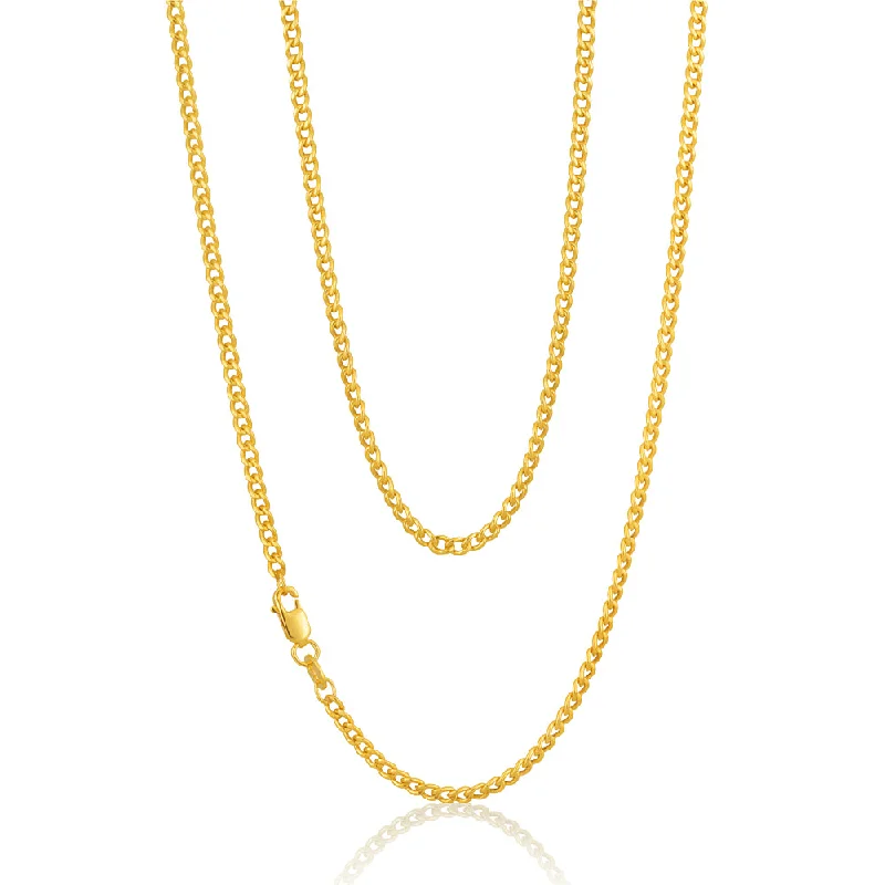 Women’s modern necklaces-Silverfilled Curb Chain 50cm 70 Gauge