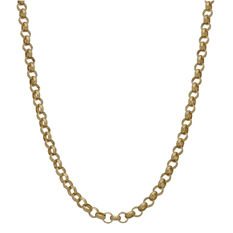 Women’s vintage chain necklaces-9ct Gold Belcher Chain 20"