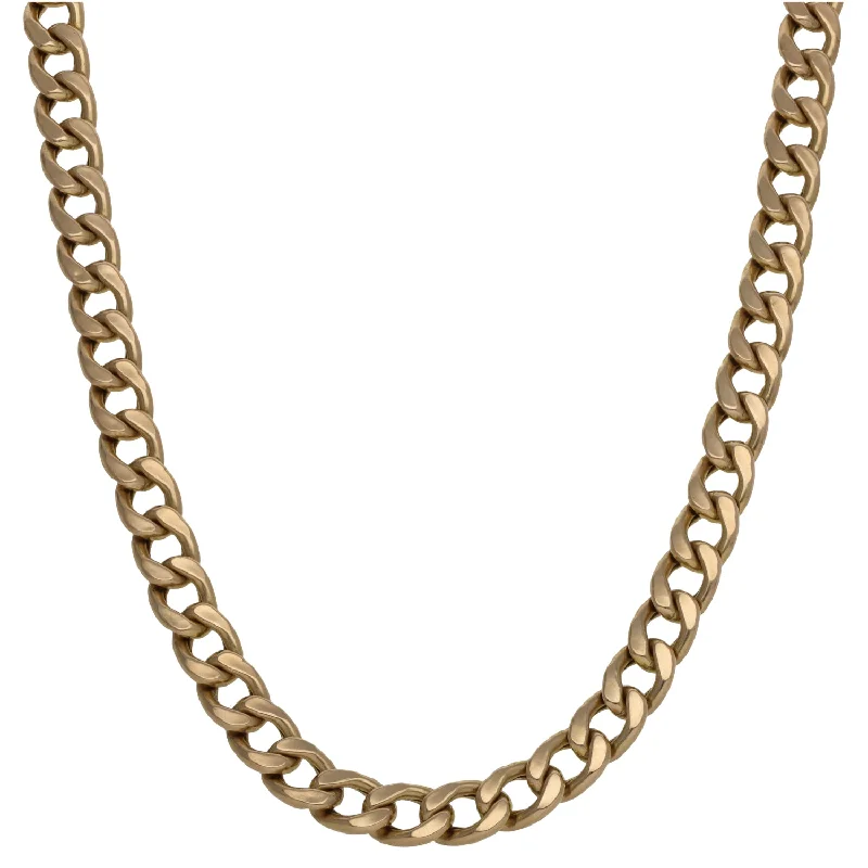 Women’s infinity necklaces-9ct Gold Curb Chain 20"