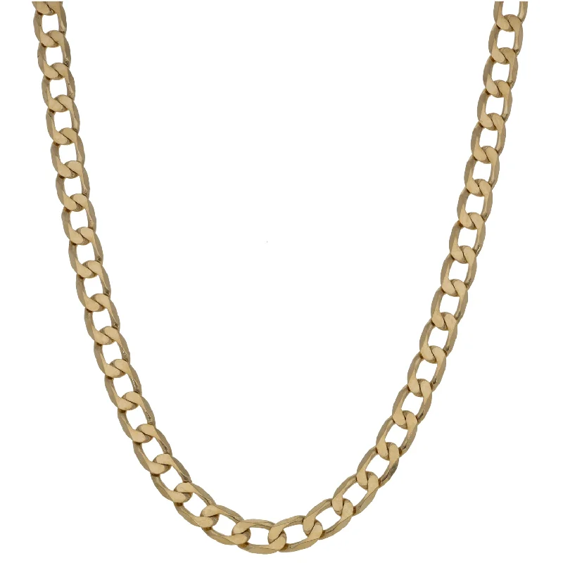 Women’s fashion necklaces-9ct Gold Curb Chain 20"