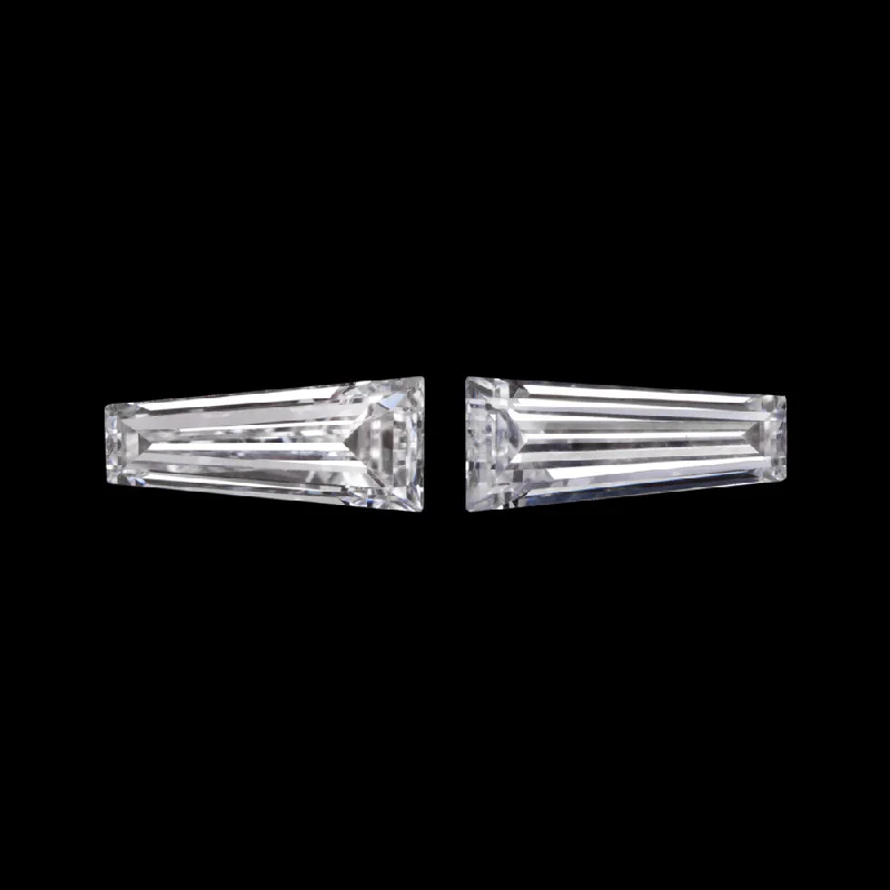 Women’s platinum diamond engagement rings-NATURAL DIAMOND TAPERED BAGUETTE MATCHING PAIR 0.28ct LOOSE ACCENT STONES E-F VS