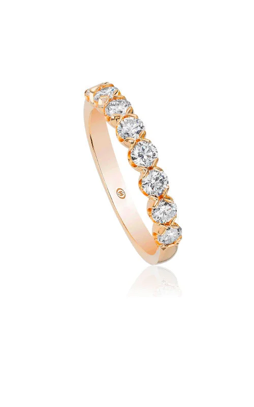 Women’s engagement rings for small hands-0.54ct Diamond Partway Band in 14K Yellow Gold, Size 6.5