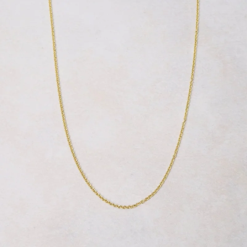 Women’s gold necklaces-Gold Plated Rolo Chain - 16"