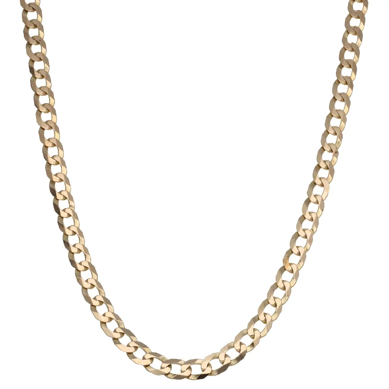 Women’s fashion statement necklaces-9ct Gold Curb Chain 20"