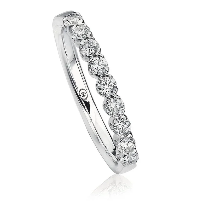 Women’s diamond-studded engagement rings-0.42ct Diamond G/SI2 Band in 14K White Gold, Size 6.5