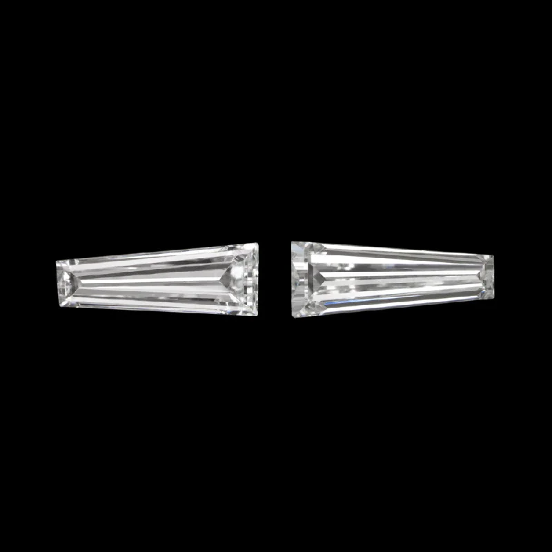 Women’s affordable engagement rings-NATURAL DIAMOND TAPERED BAGUETTE MATCHING PAIR 0.23ct LOOSE ACCENT STONES E-F VS