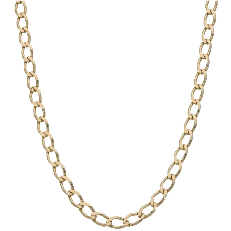 Women’s fashion layering necklaces-9ct Gold Curb Chain 22"