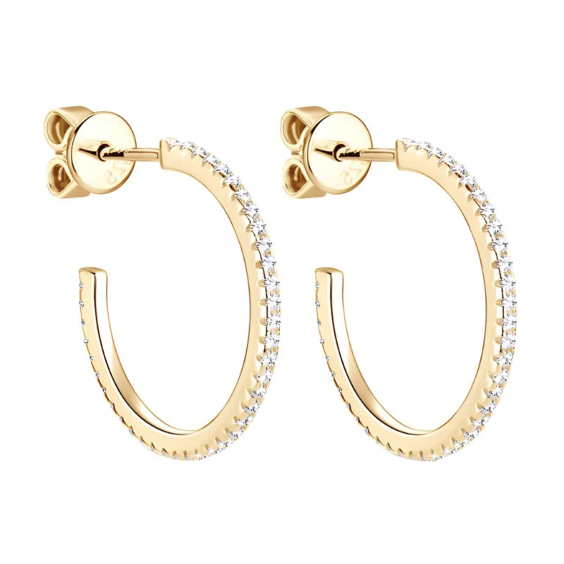 Women’s diamond stud earrings-Hoop Earrings | S925 | Moissanite