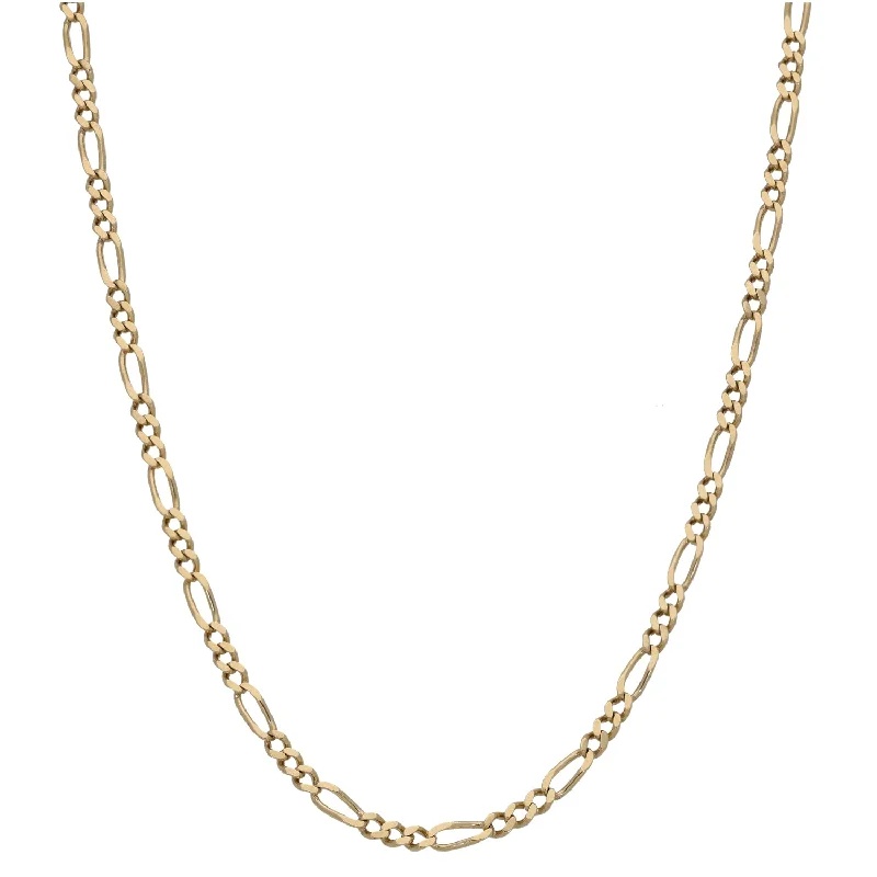 Women’s trendy necklaces-9ct Gold Figaro Chain 17"