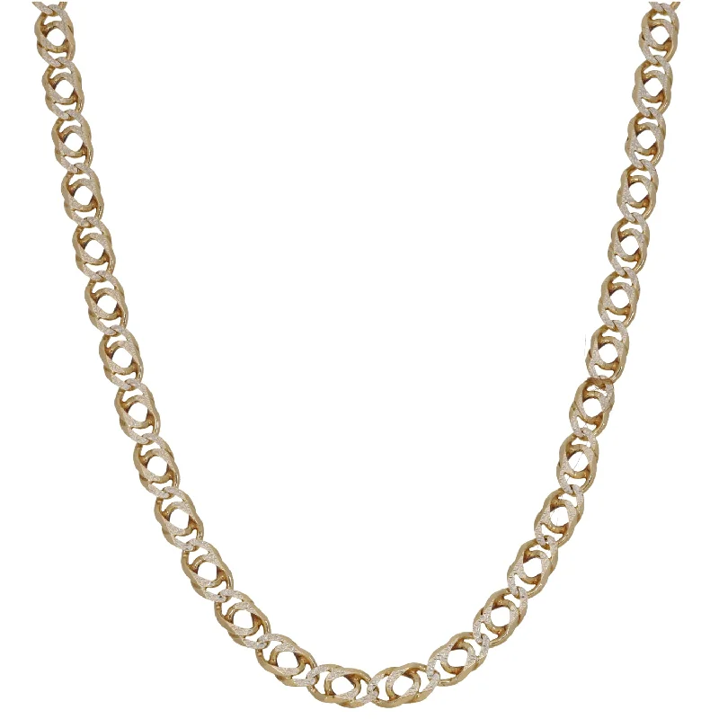 Women’s delicate necklaces-9ct Bicolour Gold Other Chain 18"