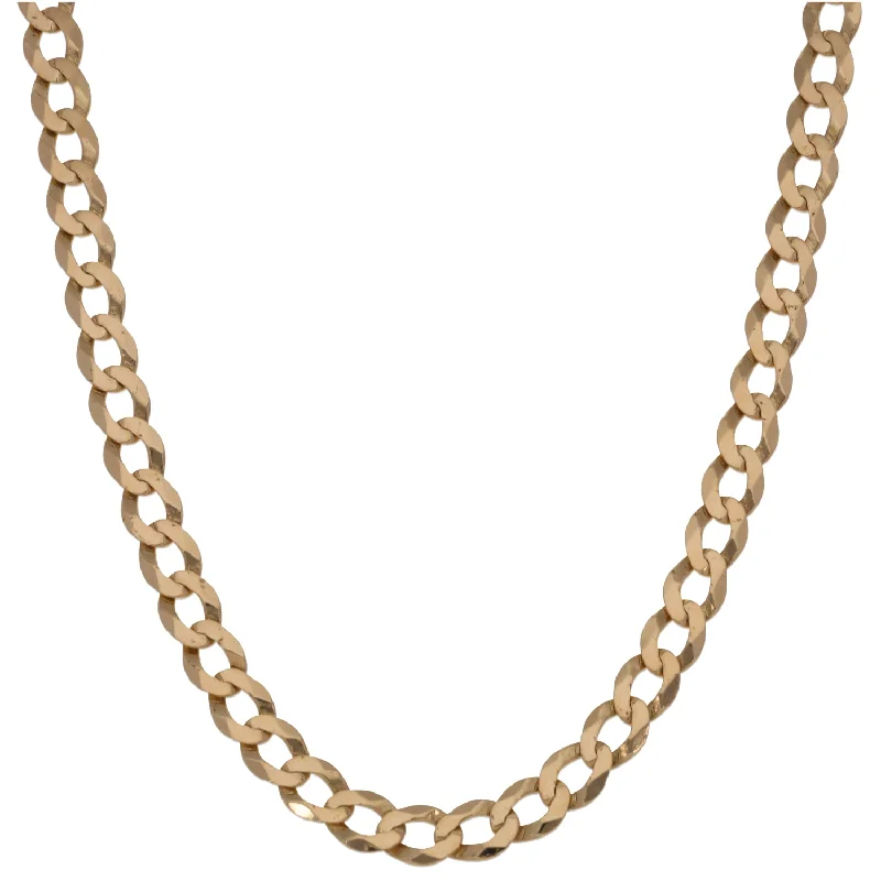 Women’s anniversary necklaces-9ct Gold Curb Chain 18"