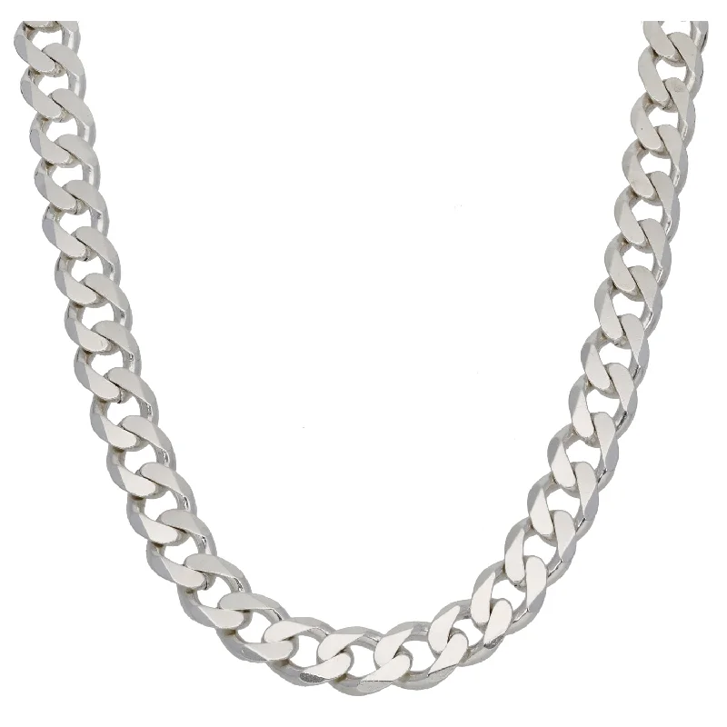 Women’s dainty chain necklaces-Sterling Silver Curb Chain 20"