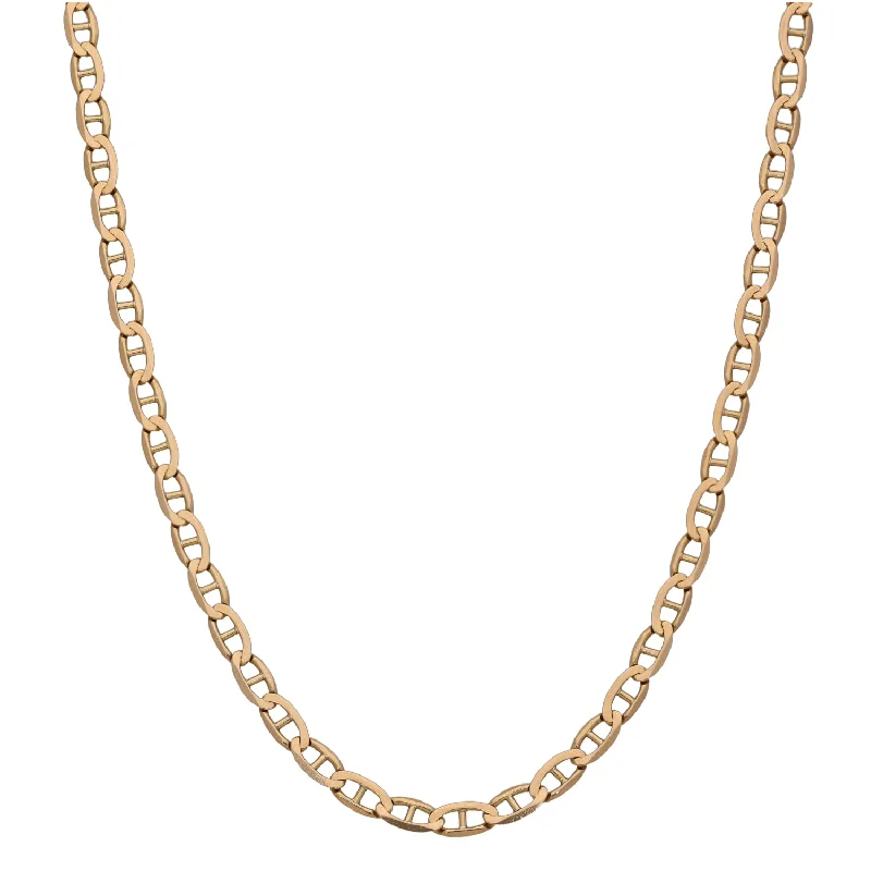 Women’s trendy necklaces-9ct Gold Anchor Chain 32"