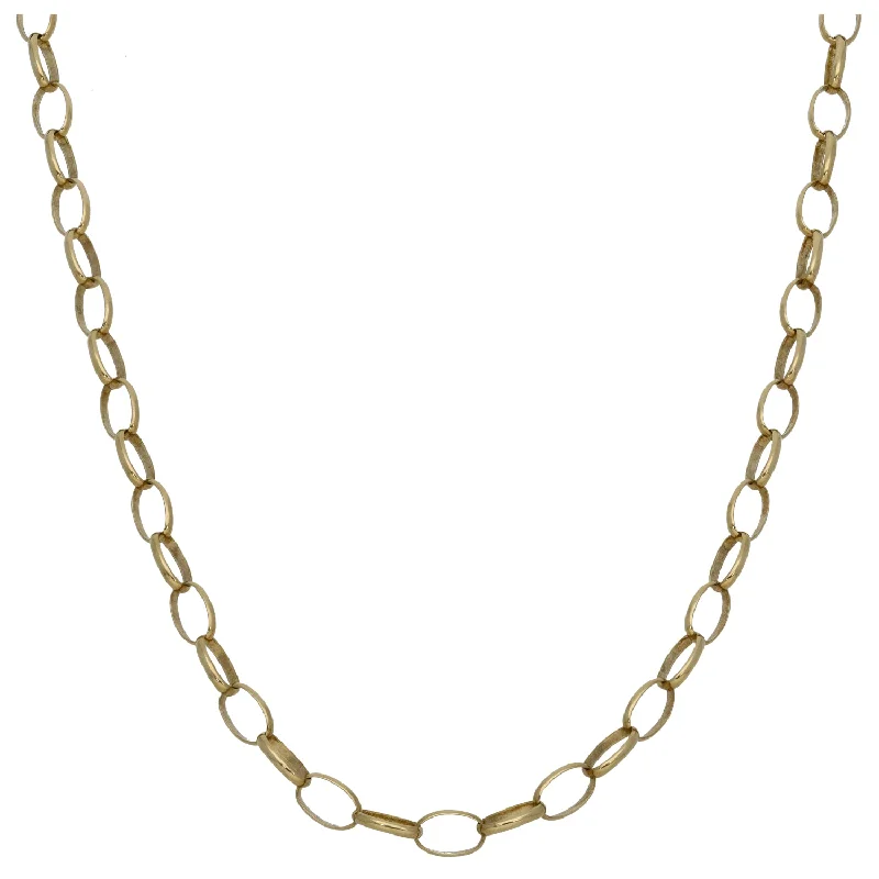 Women’s luxury gold necklaces-9ct Gold Belcher Chain 22"