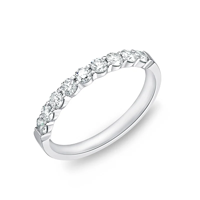 Women’s antique engagement rings-Petite Prong 9-Stone Diamond Band