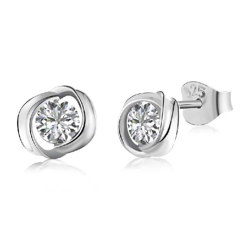 Women’s silver hoop earrings-Diamond Earrings | S925 | CZ