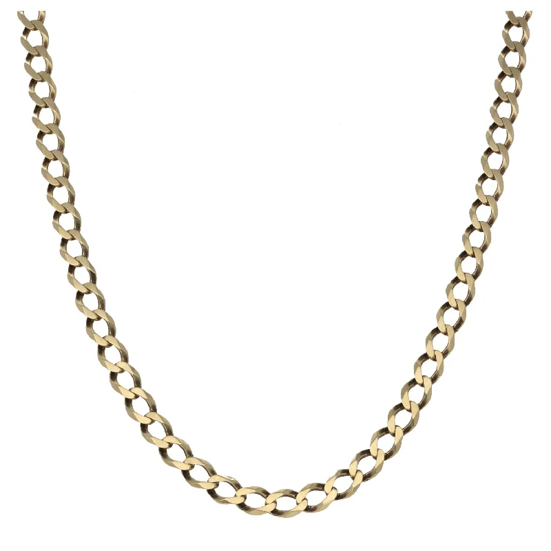 Women’s zodiac necklaces-9ct Gold Curb Chain 19"