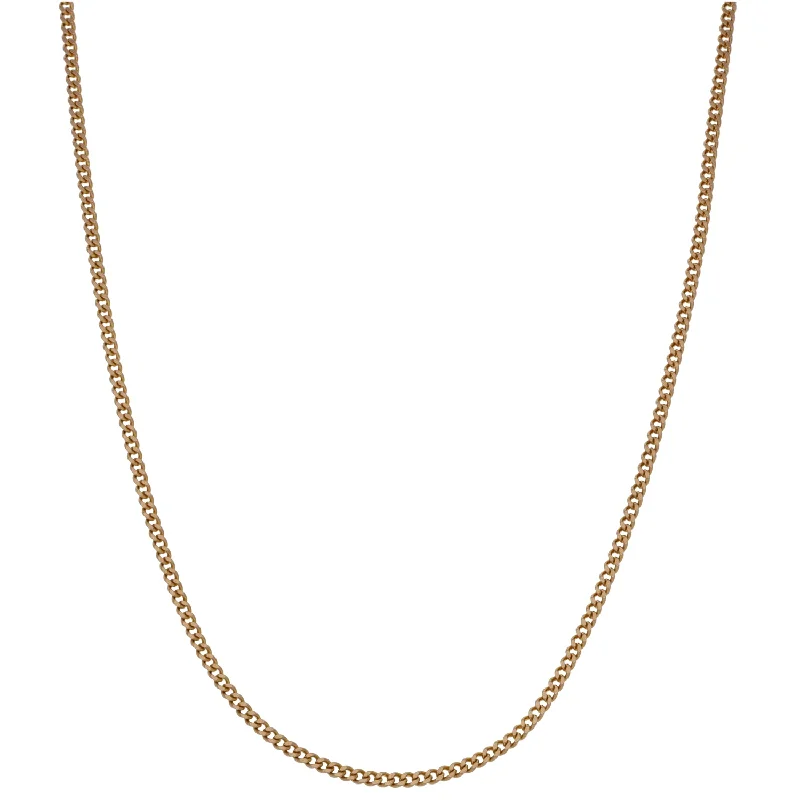 Women’s infinity necklaces-9ct Gold Curb Chain 24"