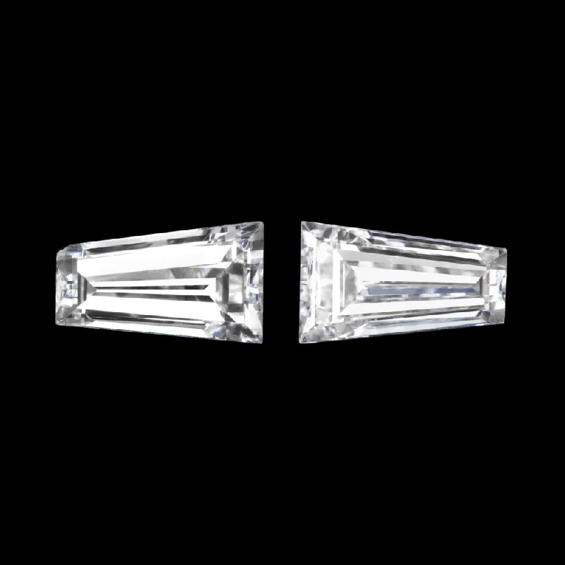 Women’s white gold engagement rings-NATURAL DIAMOND TAPERED BAGUETTE PAIR 0.22ct LOOSE ACCENT STONES D-E VS1-SI1