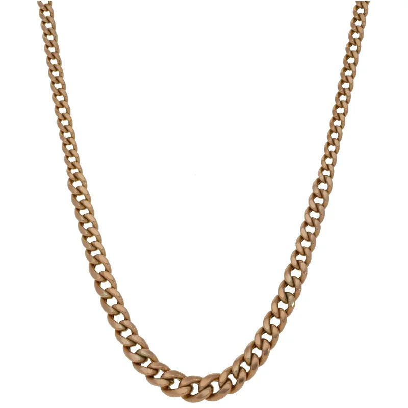 Women’s fine gold necklaces-9ct Gold Curb Chain 20"