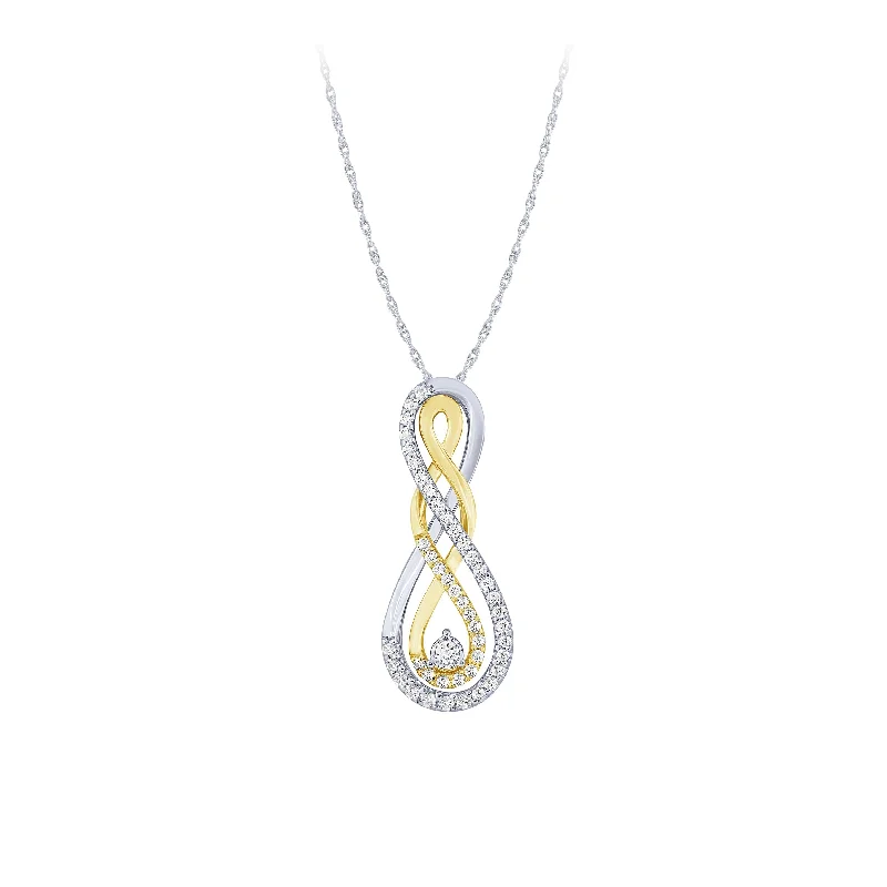 Women’s sterling silver necklaces-14K 1/2Ct Diamond Fashion Pendant