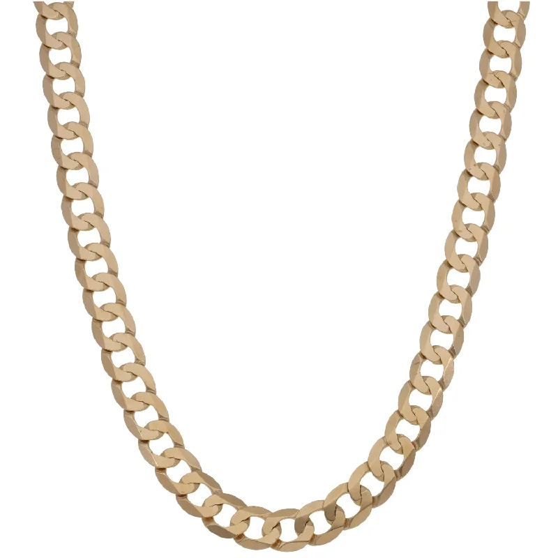 Women’s diamond necklaces-9ct Gold Curb Chain 20"