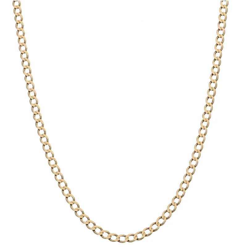 Women’s name necklaces-9ct Gold Curb Chain 18"