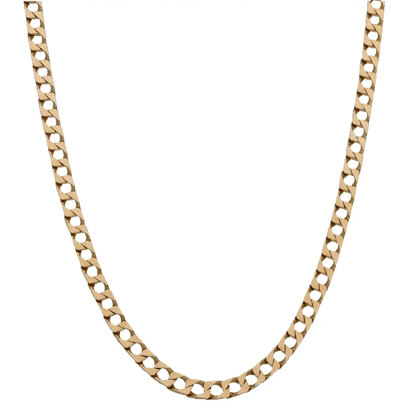 Women’s elegant necklaces-9ct Gold Curb Chain 20"