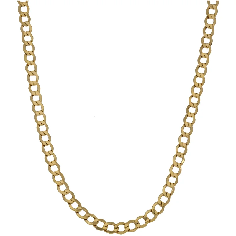 Women’s pearl necklaces-9ct Gold Curb Chain 20"