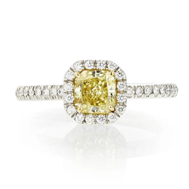 Women’s antique engagement rings-PLATINUM RADIANT DIAMOND=0.91CT AND 34 FULL CUT=0.21CT HALO SHOULDER RING