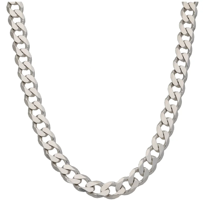 Women’s pendant necklaces-Sterling Silver Curb Chain 18"