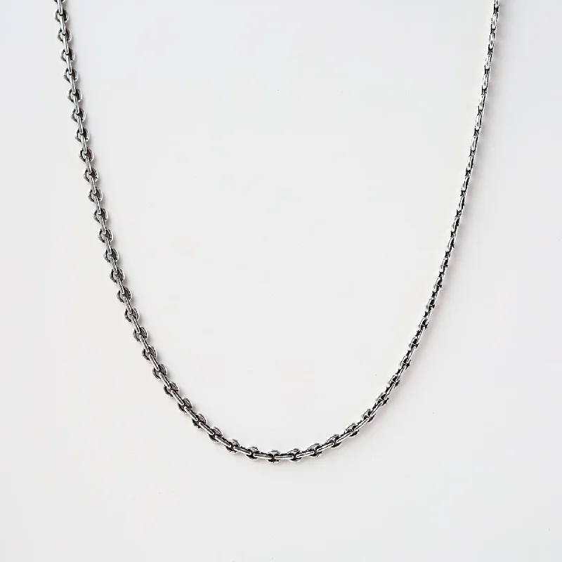 Women’s pearl necklaces-Oxidized Silver Bali Style Rolo Chain - 20"