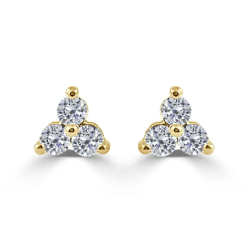 Women’s gemstone chandelier earrings-14k Gold & Diamond Stud Earrings