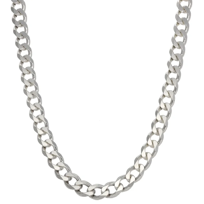 Women’s chunky necklaces-Sterling Silver Curb Chain 22"