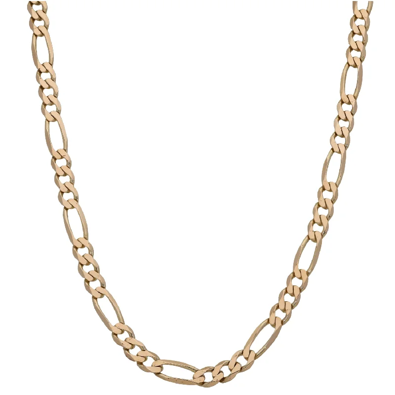 Women’s fashion layering necklaces-9ct Gold Figaro Chain 30"