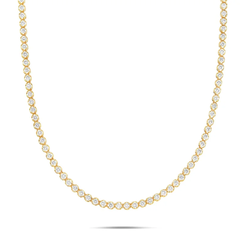 Women’s engagement rings with a twist-14K Gold 2.44ctw 3.5mm Diamond Tennis Chain